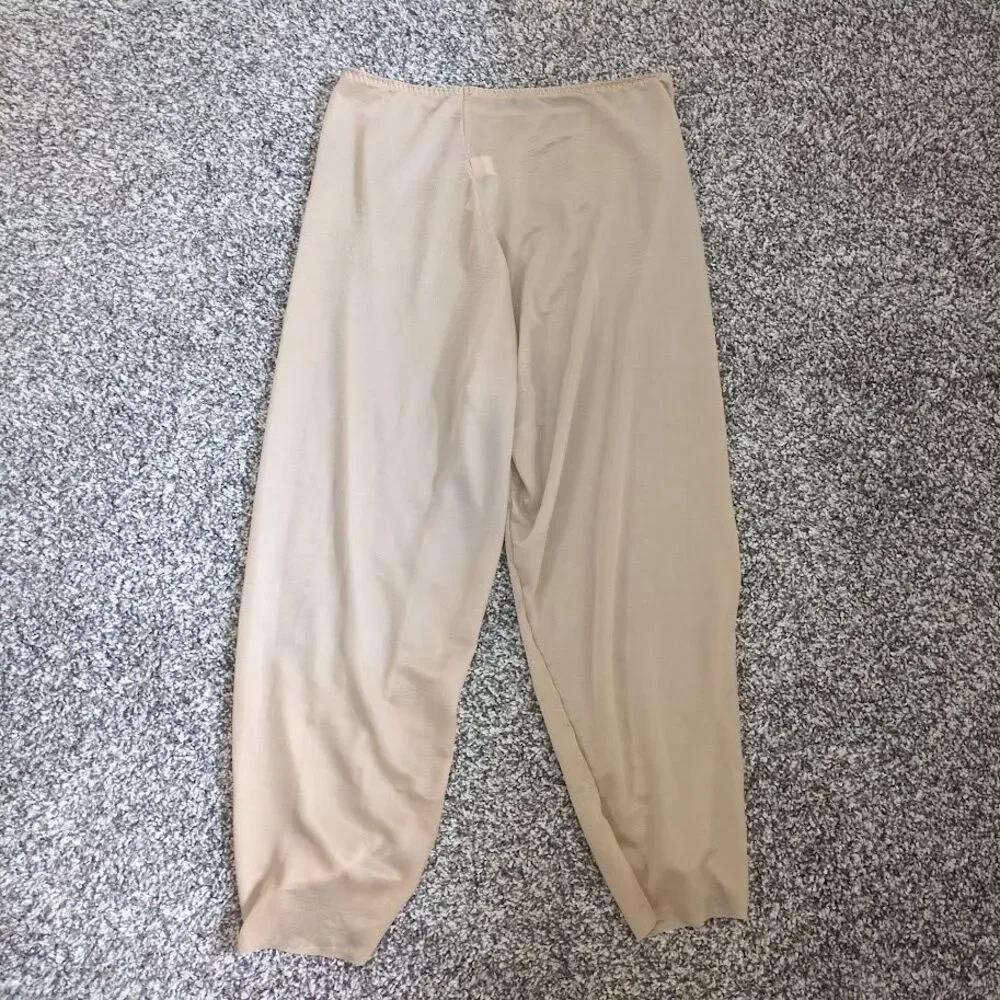 Spanx Footless Large PANTY HOSE Stops Below Knee Beige